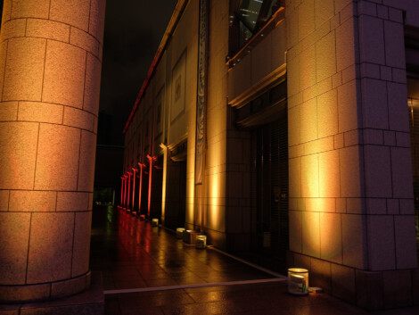 美術館ＬＥＤ照明ライトアップ工事