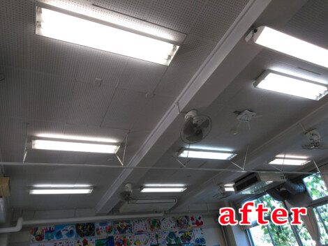 小学校普通教室ＬＥＤ照明改修工事
