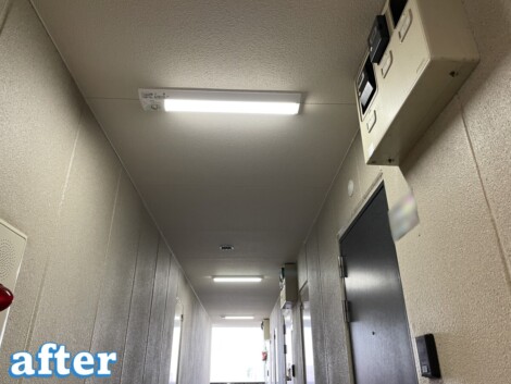 高齢者住宅共用部照明器具LED化工事
